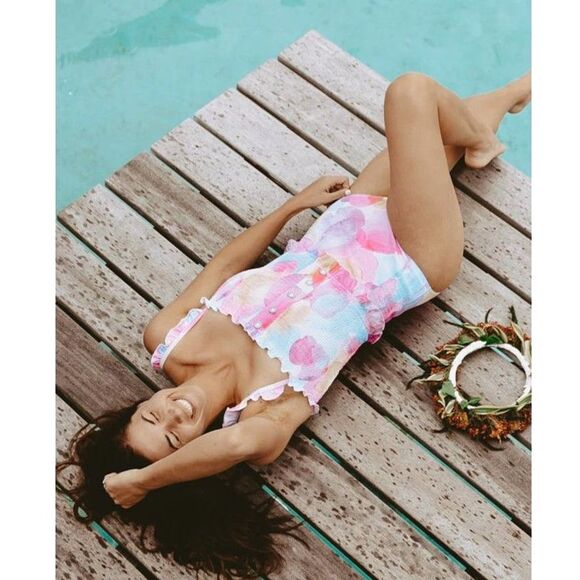 Rad Swim Betsy Smocked Tankini Set Size XS - Picture 2 of 12